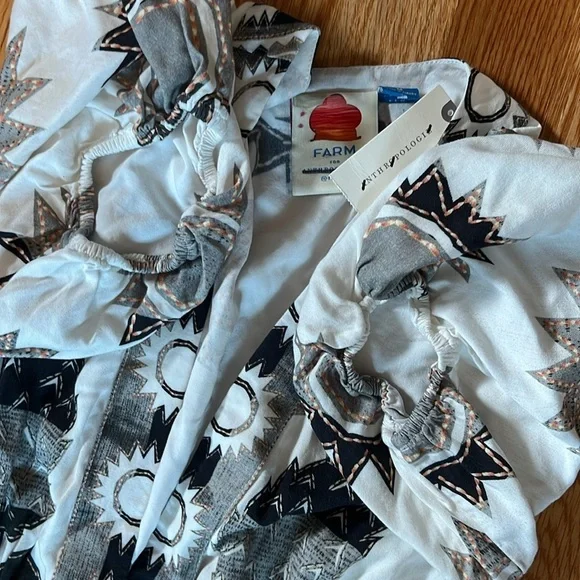 Anthropologie Farm Rio Puff Sleeve Jumpsuit Size Medium NWT - Picture 12 of 15